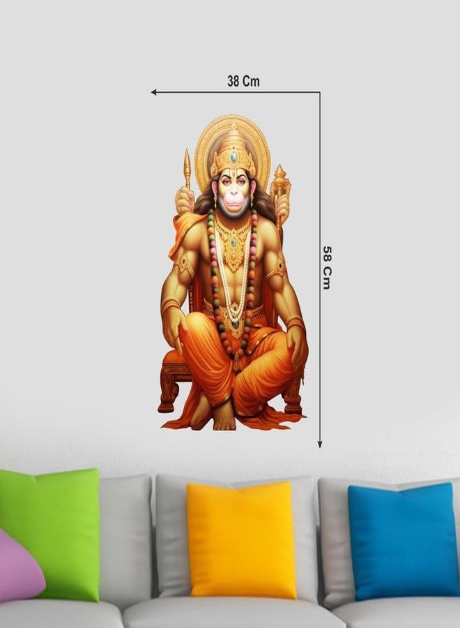 Sticker Studio ملصق حائط من الفينيل PVC بتصميم هانومان من ستيكر ستوديو، مثالي لتزيين المنزل - مثالي لغرفة المعيشة، غرفة النوم، الردهة، غرفة الأطفال، غرفة اللعب (المقاس - 58 سم × 38 سم) - Image 4